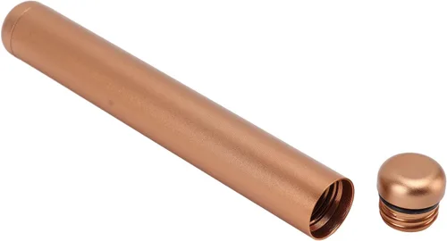 Vista 3 de TOPINCN Tubo portacigarrillos, contenedor hermético de aleación de aluminio para almacenamiento de cigarrillos, soporte para cigarrillos para viajes