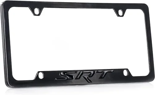 Vista 2 de Dodge SRT - Marco de matrícula de metal sólido negro