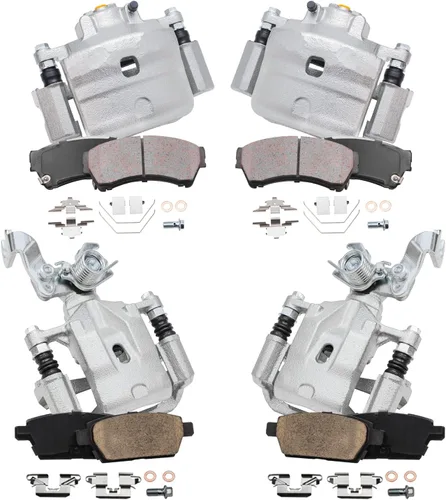 Vista 20 de Detroit Axle - Kit de frenos para Ford Transit Connect 2018 2019 2020 2021 2022 2023, rotores de freno de disco, pastillas de freno de cerámica