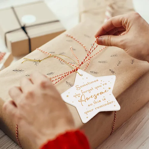 Vista 5 de Sieral 10 Piezas Adornos Navideños de Agradecimiento para Compañeros de Trabajo Regalo de Apreciación para Empleados a Granel Adorno Colgante