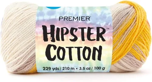Vista 21 de Premier Yarns Hilo Hipster de Algodón, Hilo Ideal para Tejer a Ganchillo y Palillos, 100% Algodón y Hilo Ligero, Lavado a Máquina, Patines de Roller