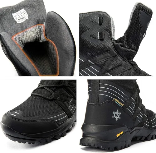 Vista 5 de Wantdo Botas de senderismo impermeables para mujer, botas de trabajo antideslizantes, cómodas botas de tobillo para exteriores con soporte de arco