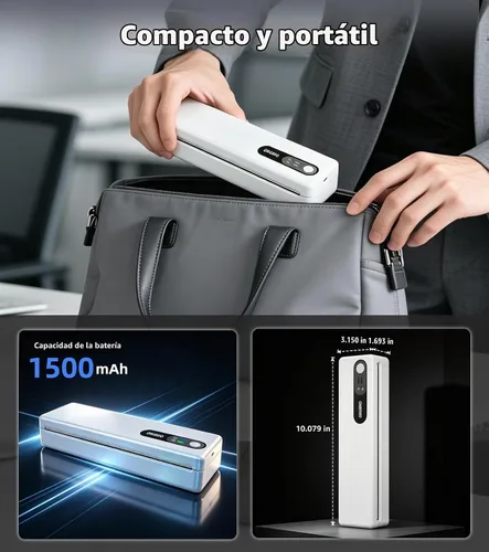 Vista 5 de ORGBRO Impresora térmica portátil M1, impresora sin tinta inalámbrica