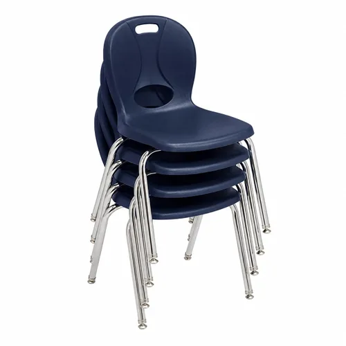Vista 14 de Learniture LNT-116-CSW-BK Learniture Structure Series - Sillas escolares apilables para aula, altura del asiento de 16 pulgadas, color negro