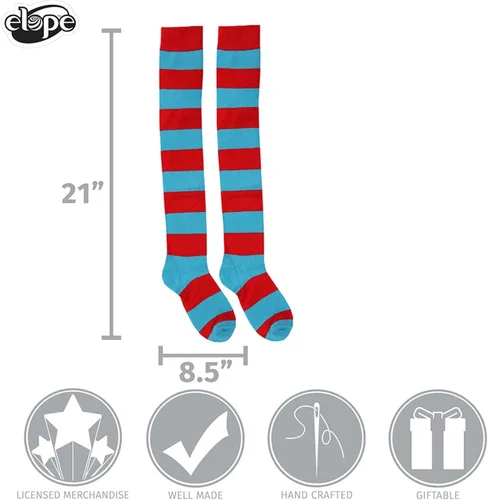 Vista 4 de Dr. Seuss Thing 1 & Thing 2 Striped Knee High Socks