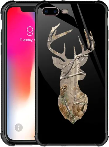 Vista 11 de Funda compatible con iPhone 8 Plus, diseño de elefantes africanos para iPhone 7 Plus, diseño de patrón a prueba de golpes, antiarañazos, carcasa