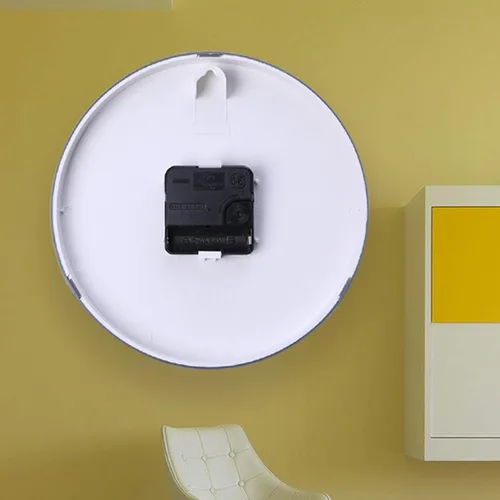 Vista 3 de Reloj de pared redondo azul moderno, funciona con pilas, fácil de leer, 7.9 in de diámetro