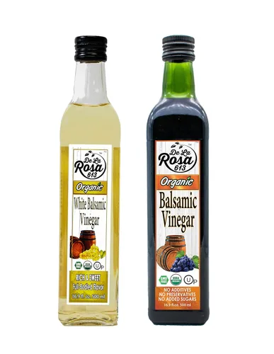 Vista 12 de De La Rosa - Vinagre balsámico orgánico y aceite de oliva virgen extra orgánico, 100% puro, vegano, kosher, sin OMG y sin gluten, ideal