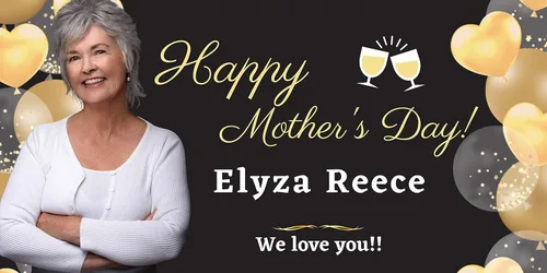 Vista 3 de Cartel de feliz día de la madre, pancarta personalizada para el día de la madre, decoración de fiesta, fiesta del día de la madre, regalo del día