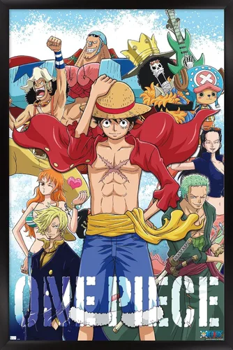 Vista 8 de Trends International One Piece - Póster de pared de tripulación, 22.4 pulgadas de largo x 14.7 pulgadas, versión enmarcada de madera de granero