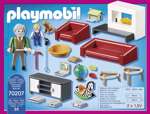 Vista 5 de Playmobil Cómodo paquete de muebles de sala de estar