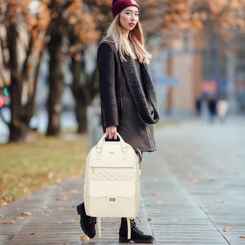 Vista 7 de Linda Mochila Estética para Escuela Secundaria y Preparatoria, para Adolescentes y Estudiantes Universitarias, Mochila para Laptop para Mujeres