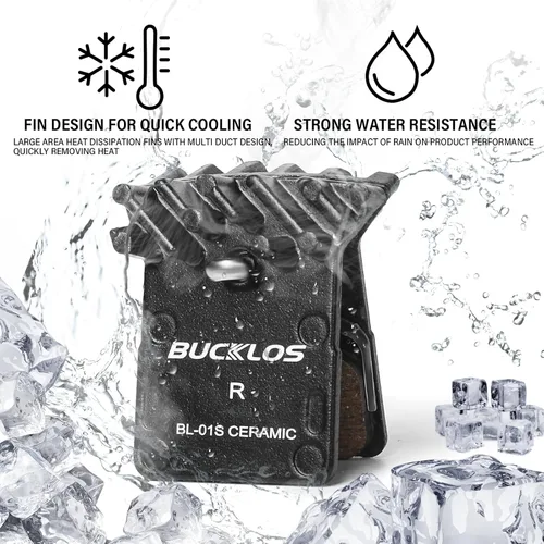 Vista 4 de BUCKLOS 2 pares de pastillas de freno de disco BL-01S para cerámica Shimano N03A N04C L05A K04S K04Ti K05S K05Ti M8110 M7110 R9170-F R8070-F R7070-F