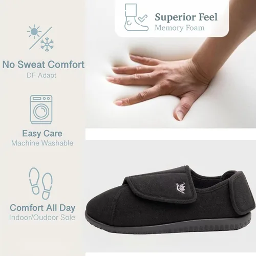 Vista 18 de EuropeanSoftest - Pantuflas clásicas con forro de rizo francés para mujer, con espuma viscoelástica 80-D, transpirables, lavables, para interiores
