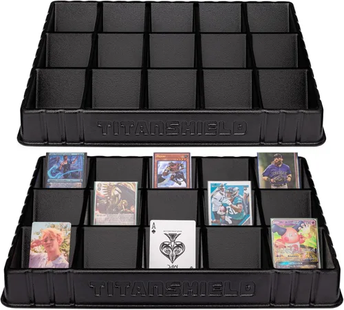 Vista 8 de Bandejas de clasificación apilables resistentes TitanShield Compatibles con Pokémon TCG, béisbol, Magic The Gathering MTG, intercambio deportivo