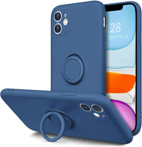 Vista 13 de Hython Funda para iPhone 11 con soporte de anillo [soporte de anillo giratorio de 360° con soporte magnético] [Soporte de montaje en automóvil]