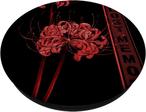 Vista 2 de PopSockets de flores estéticas de animé japonés con diseño de lirio araña suave y grunge