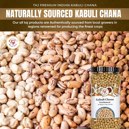 Vista 8 de TAJ Garbanzo Frijoles Secos 4 Libras Kabuli Chana Producto de la India