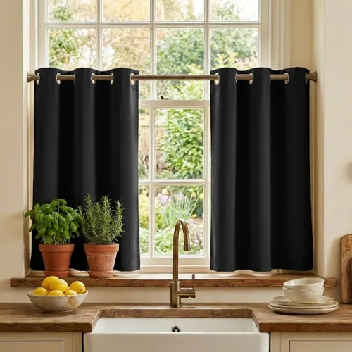 Vista 81 de RYB HOME - Cortinas para armario de 36 pulgadas, cortinas para oscurecer la habitación con ojales resistentes a la oxidación, cortinas de Aqua