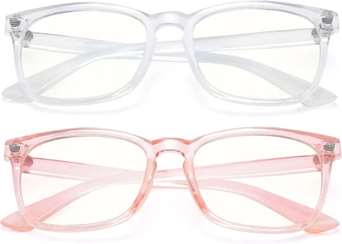 Vista 18 de AZorb 2Pack Gafas de Bloqueo de Luz Azul para Niños - TR90 Gafas de Pantalla de Computadora Irrompibles para Niños y Niñas