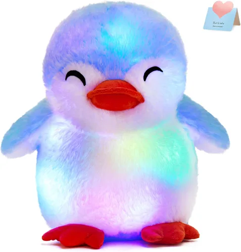 Vista 9 de Glow Guards - Cachorro de peluche azul, de 15 pulgadas, musical, suave, con luces ledes nocturnas, para Navidad, Día del Niño y cumpleaños.