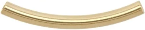 Vista 8 de Adabele SS269 - 10 cuentas sueltas de plata esterlina chapada en oro amarillo real, hipoalergénicas, curvas, de 0.591 in x 0.059 in