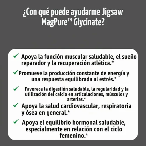 Vista 6 de Jigsaw Health MagPure Glycinate, cápsulas de magnesio premium, 120 cápsulas