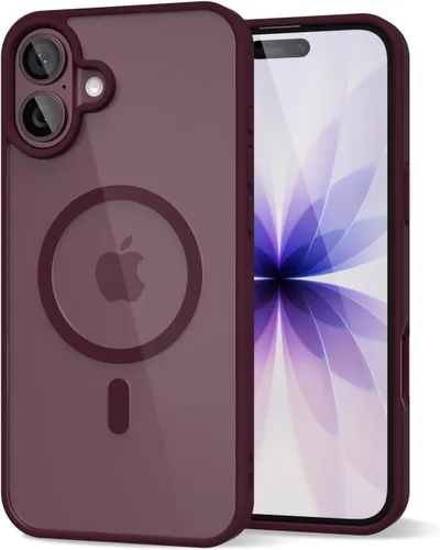 Vista 208 de oakxco Funda magnética transparente compatible con Magsafe, bonita funda delgada y transparente de poliuretano termoplástico no amarillenta, carcasa