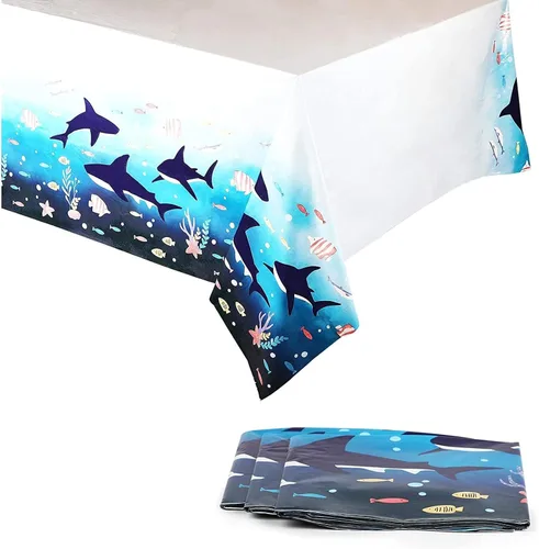 Vista 28 de Paquete de 3 manteles florales de plástico para suministros de fiesta de primer cumpleaños de bebé niña (54 x 108 pulgadas)