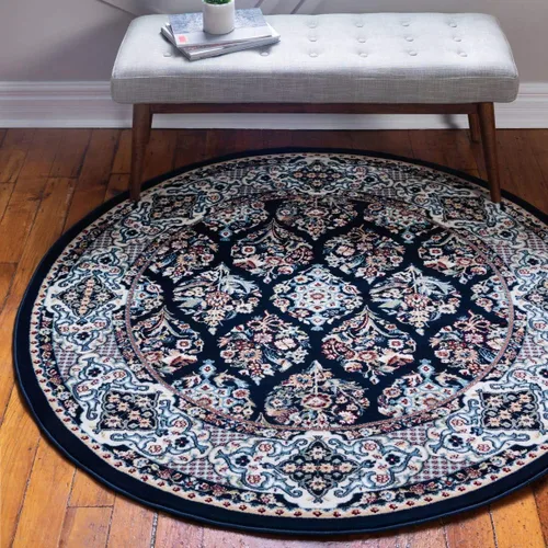Vista 10 de Unique Loom Narenj Collection - Alfombra clásica de diseño repetido con textura tradicional, rectangular, 3 x 5 pies y 1 pulgada, azul/beige