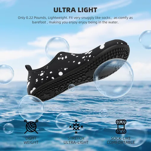 Vista 4 de ATHMILE Zapatos de agua para mujeres y hombres calcetines acuáticos de secado rápido para playa piscina río yoga lago surf deportes acuáticos