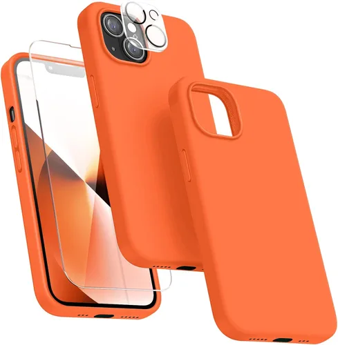 Vista 22 de Dssairo Funda 5 en 1 Diseñada para iPhone 13, con Paquete de 2 Protectores de Pantalla, Paquete de 2 Protectores de Lente de Cámara, Funda Verde