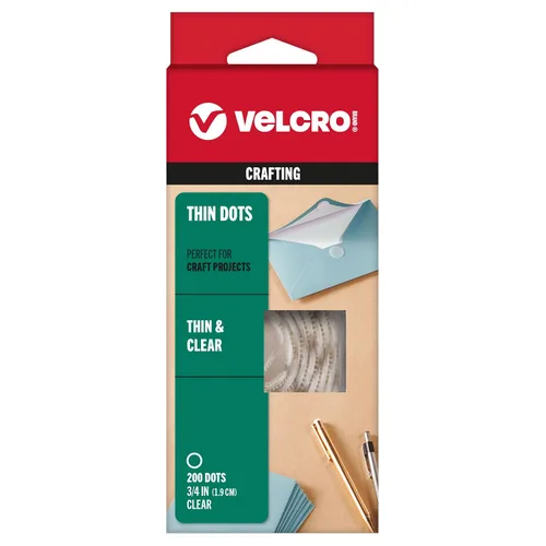 Vista 9 de VELCRO Brand - Cierres transparentes finos Uso general/perfil bajo Perfecto para el hogar u oficina Círculos de 3/8 pulgadas, 56