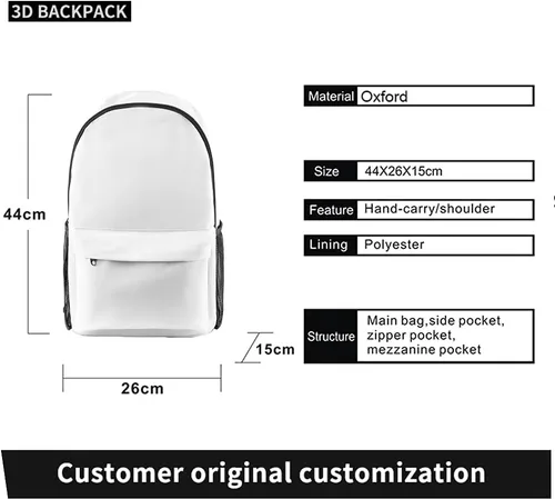 Vista 2 de BINGTIESHA Natanael Cano 3D Singer mochila Denim bolsa Unisex Oxford Tela Viaje Harajuku Bolsa Moda Tendencia, Ym8772a01, Casual