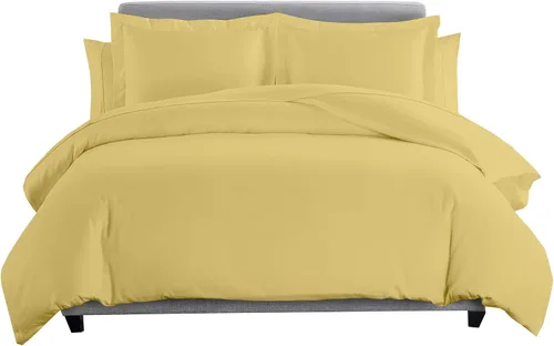 Vista 13 de sheetsnthings Juego de ropa de cama matrimonial de 600 hilos, 100% algodón de 7 piezas, funda de edredón y fundas de almohada con sábanas de cama