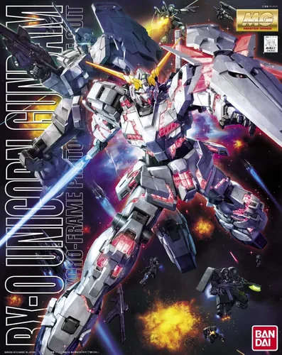 Vista 3 de Unicorn Gundam Gundam UC, Bandai MG 1/100 Kit de construcción