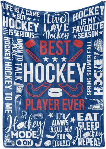 Vista 11 de InnoBeta Regalos de hockey para niños y hombres, mantas de franela de cama de 50 x 65 pulgadas para Navidad, regalos de hockey para niños de 8 a 12