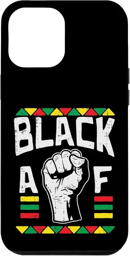 Vista 26 de Black AF Fist Dashiki Kente Pride BLM African American Gift Case for iPhone 17