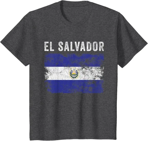 Vista 11 de Bandera de El Salvador envejecido - Hombres Mujeres - Camiseta de la bandera salvadoreña, Negro