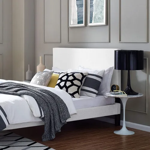 Vista 7 de Modway Taylor Full/Queen Cabecero Tapizado de Tela de Lino, Beige