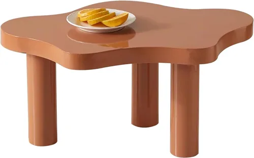 Vista 6 de HM&DX Mesa de centro de nube irregular con 3 patas, mesa central moderna de mediados de siglo para dormitorio, sala de estar, bonita mesa auxiliar