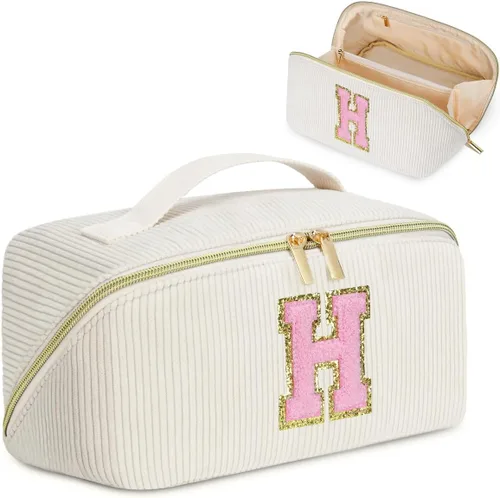 Vista 16 de Bolsa de cosméticos de viaje de gran capacidad, Beige, B Taza