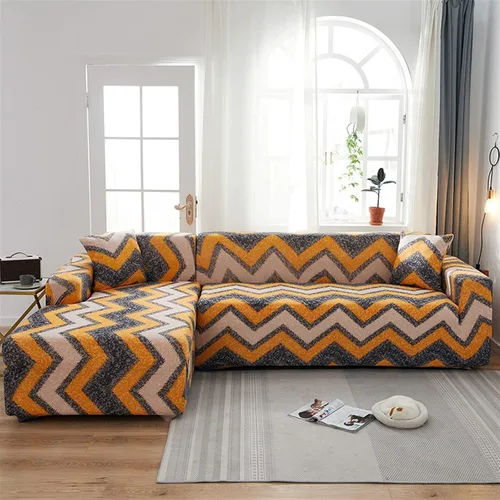 Vista 18 de MIPOPS Fundas de sofá 100% impermeables para sofás modulares en forma de L de 1, 2, 3, 4 plazas, funda elástica para sala de estar, protector de H