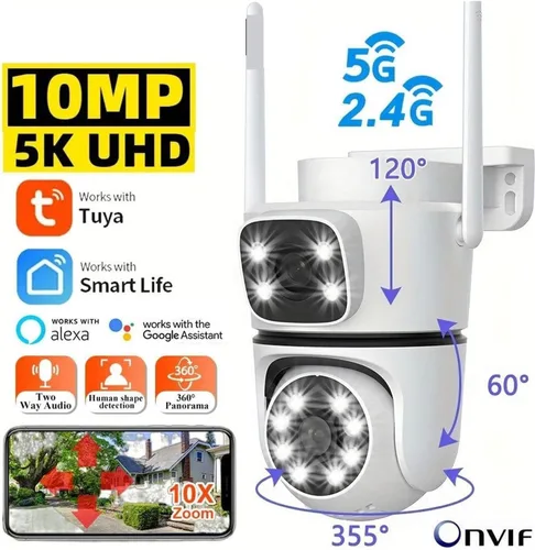 Vista 3 de Dual Lens PTZ WiFi Security Camera