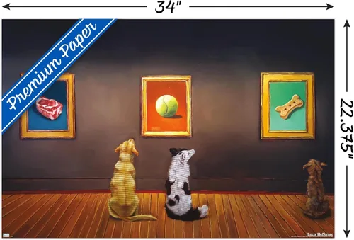 Vista 25 de Trends International Lucia Heffernan Art - Póster de pared de museo del perro, 22.375 x 34 pulgadas, versión enmarcada en negro Versión con marco