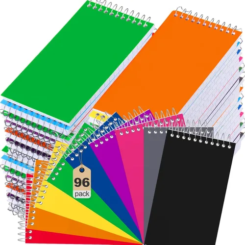 Vista 5 de Leelosp Cuadernos pequeños en espiral de 3 x 5 pulgadas, bloc de notas de bolsillo con 75 hojas cada uno, mini blocs de espiral superior para notas