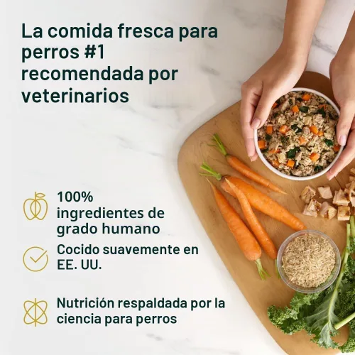 Vista 4 de JustFoodForDogs Pantry Fresh Alimento Húmedo para Perros, Comida Completa o Complemento, Receta de Pollo y Arroz Blanco de Grado Humano - 12.5 oz