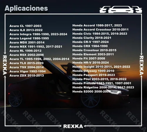Vista 2 de Rexka Juego de 10 tornillos de nailon para Honda Acura 90114-SE0-000, 90676-SA7-003