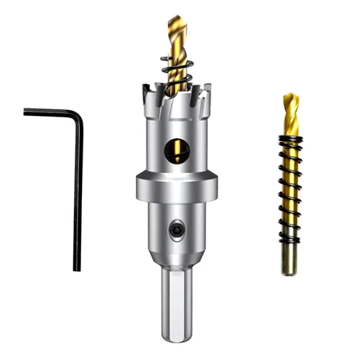 Vista 22 de ASNOMY Broca de sierra perforadora con punta de carburo de tungsteno para metal duro, cortador de sierra de agujero T.C.T de 1/2 pulgada con 2