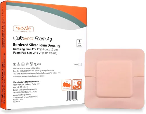 Vista 11 de Medvance Apósito de espuma impermeable con bordes adhesivos, 4 x 4 pulgadas, caja de 5